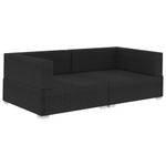 Ecksofa (2er Set) 3000726 Schwarz - Kunststoff - Polyrattan - 70 x 54 x 70 cm