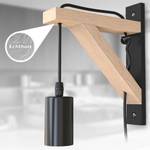 Design-Wandlampe mit Metall und Holz