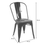 Stuhl A73 inkl. Holz-Sitzfläche Braun - Weiß