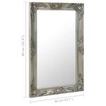 Wandspiegel im Barock-Stil 3002665-3 Silber - 80 x 50 cm