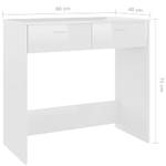 Schreibtisch Weiß - Holzwerkstoff - Massivholz - 80 x 75 x 80 cm
