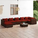 Garten-Lounge-Set (8-teilig) 3013633-13 Braun - Rot