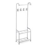 Garderobe mit 2 Schuhablagen Grau - Metall - 60 x 173 x 31 cm