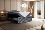 Boxspringbett VILA-1-Z Steingrau - Breite: 160 cm - H3