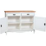 Sideboard COUNTRY Braun - Weiß - Massivholz - 42 x 93 x 123 cm