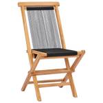 Chaise de jardin Noir - Bois massif - Bois/Imitation - 62 x 90 x 46 cm