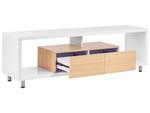 Meuble TV KNOX Marron - Blanc - Bois manufacturé - 159 x 50 x 39 cm