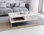 Table basse MAGGIORE CT104 Doré - Blanc