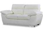 Sofa aus rekonstituiertem Leder/PVC " DA Weiß - Tiefe: 169 cm