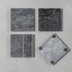 Untersetzer Marble 4er Set Grau - Naturfaser - 10 x 2 x 1 cm