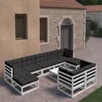 Garten-Lounge-Set (10-teilig) 3009744-1 Anthrazit - Weiß