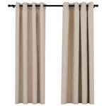 Rideau (lot de 2) 3003241 Beige - Hauteur : 175 cm