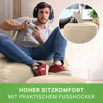 Gaming Sitzsack + Hocker "Cozy+Cube" Creme