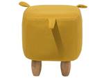 Pouf animal PIGGY Chêne clair - Jaune