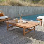 Gartentisch Fado Braun - Massivholz - Holzart/Dekor - 145 x 37 x 78 cm