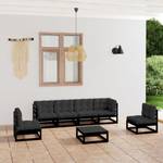 Garten-Lounge-Set (7-teilig) 3009896-2 Anthrazit - Schwarz