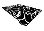 Tapis Hampton Rosa Roses Fleurs Noir 160 x 220 cm