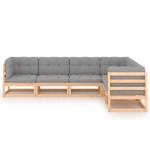 Garten-Lounge-Set (6-teilig) 3009819-2 Grau - Holz