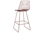 Tabouret de bar BISBEE Noir - Or rose