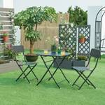 Table de jardin pliante Sande Noir - 70 x 70 cm