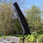 Sonnenschirm mit freischwingend Beige - Metall - Textil - 300 x 30 x 300 cm