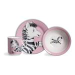 Kindergeschirr Happy Zoo 3er Set Pink