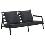 Sofa de jardin 47815 Gris - Métal - 151 x 70 x 96 cm