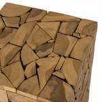 Quadratischer Beistelltisch mozaïc Braun - Massivholz - 30 x 45 x 30 cm