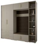 Garderobe Inova 3 Z10 Braun - Gold - Grau - Gold