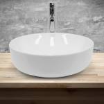 Vasque ronde Ø400x135mm blanc Blanc - Céramique - 40 x 14 x 40 cm