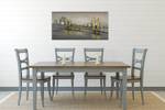 Acrylbild handgemalt Urban Life Grau - Massivholz - Textil - 100 x 50 x 4 cm