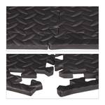 16 x Schutzmatte Boden Set Schwarz - Kunststoff - 60 x 1 x 60 cm