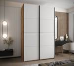 Armoire Lux 1 Noir - Imitation chêne - Blanc - Largeur : 160 cm