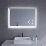 Spiegel f眉r Bad mit Wandspiegel LED Uhr