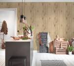 Holztapete Braun Beige - Braun - Kunststoff - Textil - 53 x 1005 x 1 cm