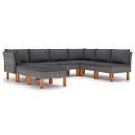 Garten-Sofa-Set (8-teilig) 3009634-12 Grau