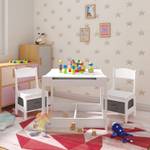 Kindertisch-Set Lleshi Weiß - Holzwerkstoff - 63 x 51 x 63 cm