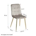Stuhl 2218 Cremeweiß - Grau - Einzelstuhl
