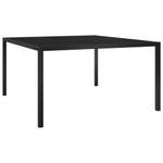 Table de jardin Noir - Métal - 130 x 72 x 130 cm