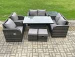 (8er-Set) Gartensofa Grau Sofa Set