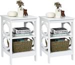 Table d'Appoint TI87812(lot de 2) Blanc - Bois manufacturé - 40 x 61 x 40 cm