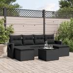 Gartensitzgruppe K890(7-tlg) Schwarz - Massivholz - 69 x 62 x 55 cm