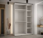 ARMOIRE À PORTES COULISSANTES DAVOS 6 Blanc - Largeur : 150 cm