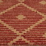 Paillasson coco motif losange Marron - Rouge - Fibres naturelles - Matière plastique - 60 x 2 x 40 cm