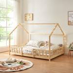 Kinderbett Sisimiut + Matratze Beige - 206 x 143 x 146 cm