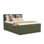 Boxspringbett Addison Khaki - Breite: 180 cm