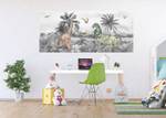 Poster Dinosaurier 601263 Grau - Naturfaser - Textil - 75 x 170 x 170 cm