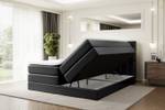 Boxspringbett MIAMI KING Hochglanz Schwarz - Breite: 200 cm