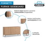 Kommode FORSETTI Beige - Braun - Walnuss Dekor