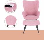 Relaxsessel Henrik Pink - Metall - Textil - 69 x 101 x 70 cm